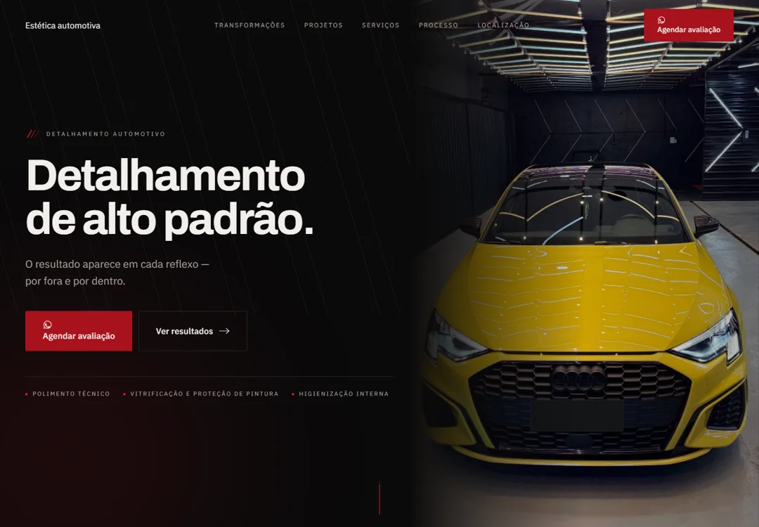 Prévia do site Detalhe