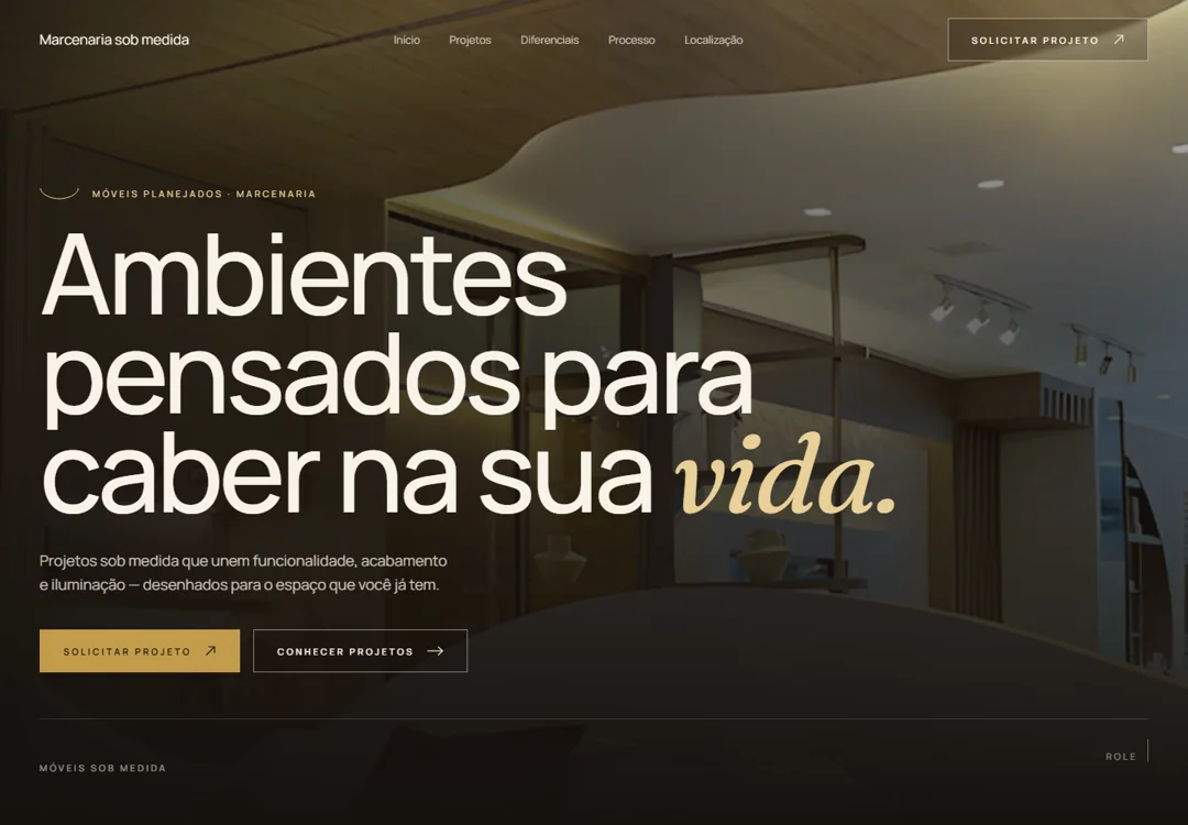 Prévia do site Forma