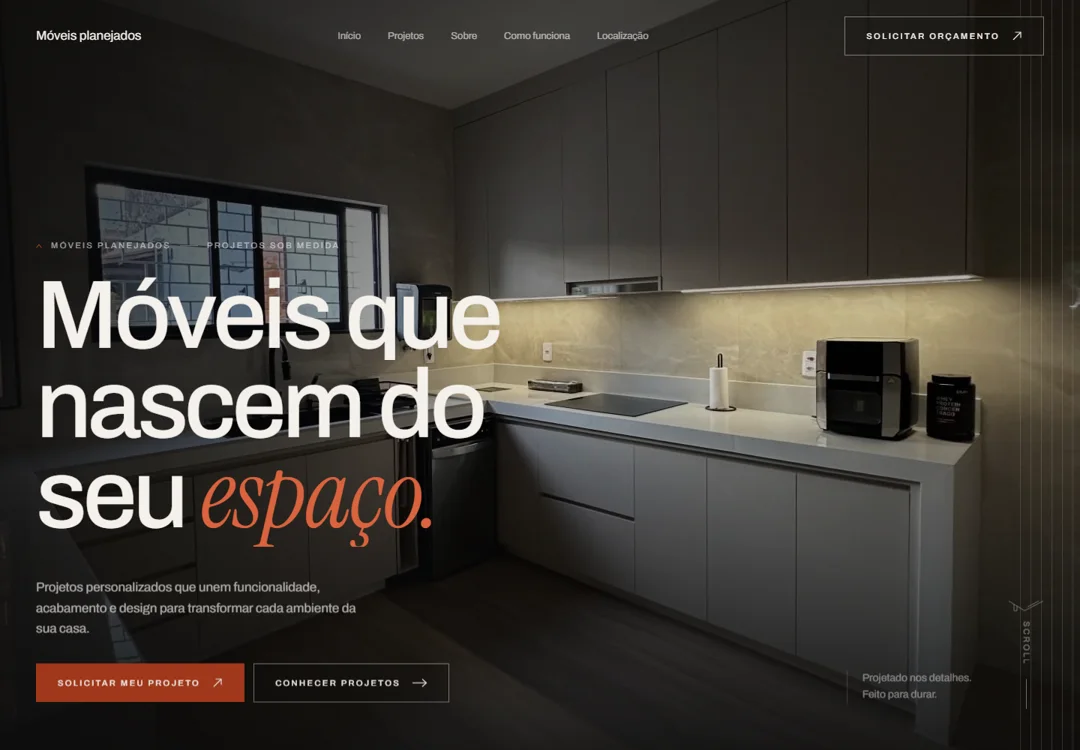 Segundo estudo visual de móveis planejados